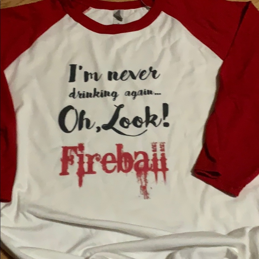 Fireball whiskey graphic raglan - Picture 1 of 1